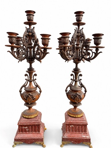 Paire grands bougeoirs - paire, de