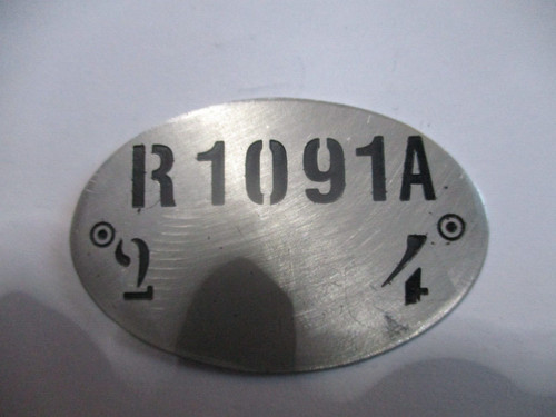 Plaque identification - plaque, d'identification