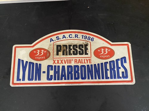 Plaque métal rallye lyon - plaque,
