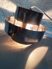 Lustre Suspension Vintage UFO Space Age design Max Sauze alu brossé chrome verre
