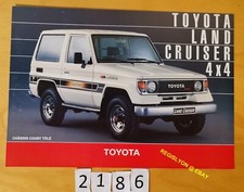 TOYOTA LAND CRUISER 4X4 CHASSIS COURT TOLE Prospectus Fr 4 pages 04/1986