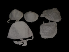 Lot de 5 bonnets bébé blancs