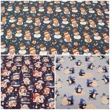 Jersey Tissu Au Mètre 50X145 Thème Hiver Coton