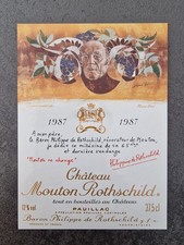 Etiquette Château Mouton Rothschild 1987 - 37.5 cl