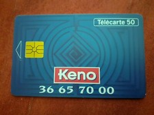 Telecarte Tbe pub  FDJ  Keno