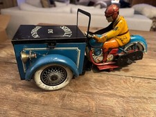 TRES RARE VERSION MOTO TRIPORTEUR J.M.L MECANIQUE MADE IN FRANCE 35 CM 1930