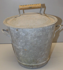 -ANCIENNE PETITE LESSIVEUSE tôle zinguée sans marque apparente déco JOUET  D