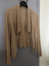 ONE STEP veste 44 daim BEIGE cuir de chèvre suède