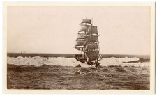 Angleterre, navire, voilier, deux mats  Vintage albumen print Tirage album