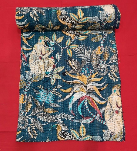 Couvre lit coton - coton, kantha