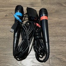 Paire Micros Singstar pour PS4 + adaptateur 2 vers 1