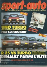SPORT AUTO N°280 UNO TUR. VS R5 GT TUR. - 205 GTI / R25 V6 TU. / AUDI 200 TUR.