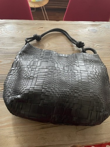 Sac main cuir noir peut - cuir,
