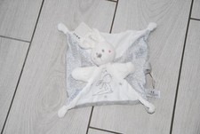 Doudou lapin blanc plat Simba Toys Nicotoy  étoile argent gris NEUF