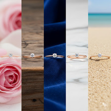 Combo de 5 bagues rondes en or