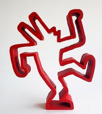 sculpture CHIEN loup DANCE red