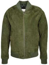 Blouson bomber homme cuir daim