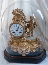 pendule en régule doré avec