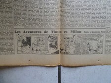 TINTIN / JOURNAL  LE SOIR  NUM 230 / 1  OCT  1941 /TINTIN  CRABE AUX PINCES D OR