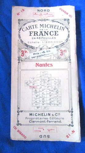 Carte routière ancienne
