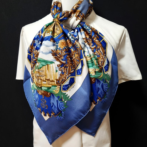 Rare vintage foulard soie - vintage,
