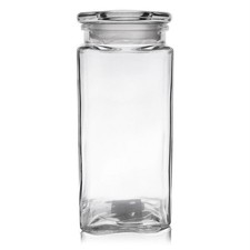 Récipient Carré Hermétique Verre 1,8L Transparent pour Conservation