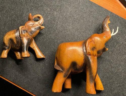 Statue éléphant bois - statue, d'éléphant