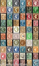 Timbres 1849 à 1871. Du N°1 au N°60. Cérès, Napoléon...  oblitérés ou non... 
