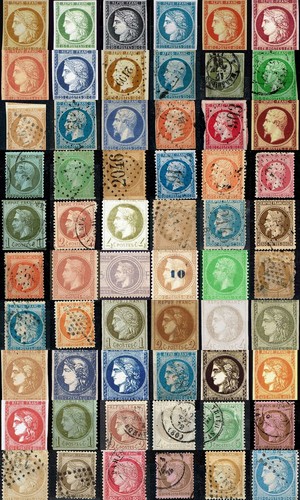 Timbres 1849 1871 - à, 1871.