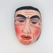 Ancien masque de carnaval en carton Visage caricatural asiatique début XXème