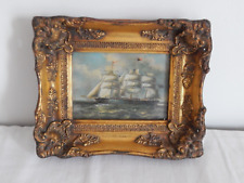 ANCIEN TABLEAU  Marine Bateau  Sous VERRE