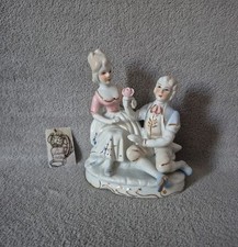 statuette couple marquis marquise en porcelaine 