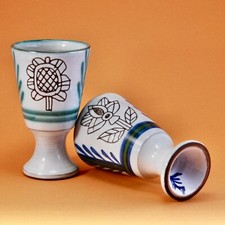 VALLAURIS Michel BARBIER paire de mazagrans ( Jean Derval, Gustave Reynaud )