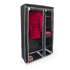 10019124 Armoire pliante avec housse Penderie avec revêtement en tissu VALENT...