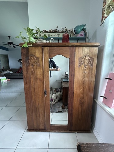 Antique armoire mirror - armoire,