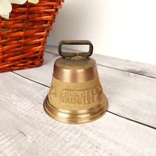 Cloche ancienne vintage des animaux en bronze signée Col de la Faucille France