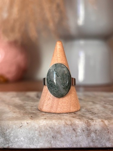 Bague jade vert - vert, |