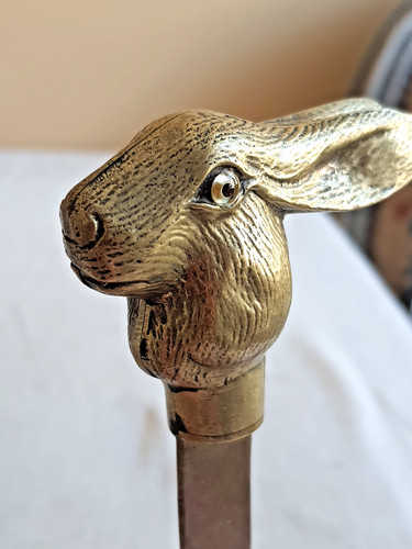 Rare coupe papier ancien tête