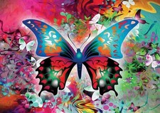 Puzzle "Papillon Coloré" - 1000 Pièces - Nova-Puzzle - Neuf Sous Blister