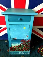 VINTAGE/Déco 1980 LE PETIT MEUBLE BLEU L'ILE DE Ré RESTAURER ET PEINT PAR ART/76