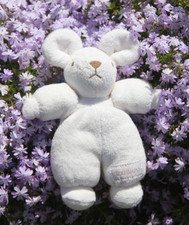 doudou peluche souris blanche