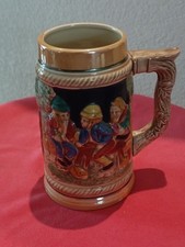 chope à bière Beer Japon Faience Céramique Émaillée Peinte Main 