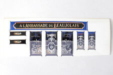 NOREV ANCIEN AUTOCOLLANTS POUR FAÇADE A L'AMBASSADE DU BEAUJOLAIS DIORAMA