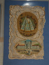 Image pieuse canivet dentelle allemande Ora pro nobis einsieden  benziger