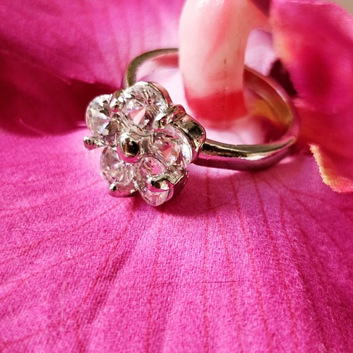 Bague fleur argent rhodié - fleur,