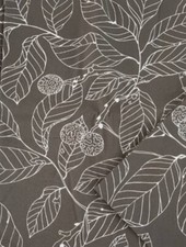 Tissu d'ameublement IKEA Maria Astrom gris marron feuilles blanches 2004 3,3 ...