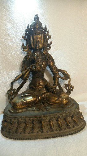 Old tibetan bronze vajradhara - tibetan,