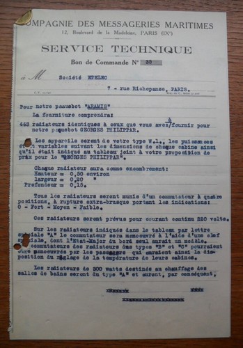 Cie des messageries maritimes - des,