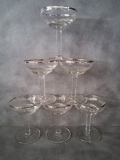 Vintage 3 lots de 6 🍾 coupes à champagne 🍾 anciennes ciselées et dorées