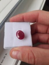 Rubis naturel 8.53 carats non-chauffé avec certificat complet